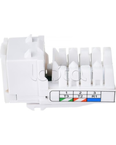 Механизм розетки телефонной (6 контактов) RJ-12 LK45 (Экопласт) (855600) в Кемерово Розетки компьютерные и телефонные Pintop.ru