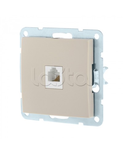 Розетка компьютерная RJ-45 кат. 5е с накладкой (бежевый) LK60 Экопласт (866101-1) в Кемерово Розетки компьютерные и телефонные Pintop.ru