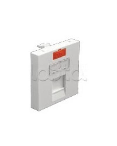 Лицевая панель информационной розетки, 1 вход, белый, 45 х 45 мм 2 модуля Экопласт (87013) в Кемерово Аксессуары для кабель-канала Pintop.ru