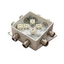 Коробка монтажная огнестойкая Гефест КМ-О (10к*10,0)-IP66-120х120, четыре ввода