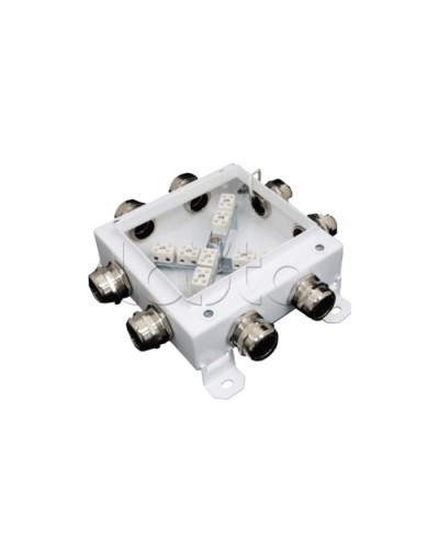 Коробка монтажная огнестойкая Гефест КМ-О (12к*6,0)-IP66 1212, 8 вводов 123х123х6 в Кемерово Распределительные коробки Pintop.ru