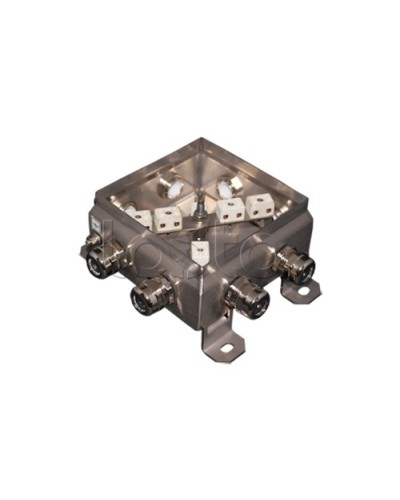 Коробка монтажная огнестойкая Гефест КМ-О (12к*6,0)-IP66 1212нерж, 8 вводов 123х123х60 в Кемерово Распределительные коробки Pintop.ru