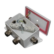 Коробка монтажная огнестойкая Гефест КМ-О (8к)-IP66-d, пять вводов 120х80х68