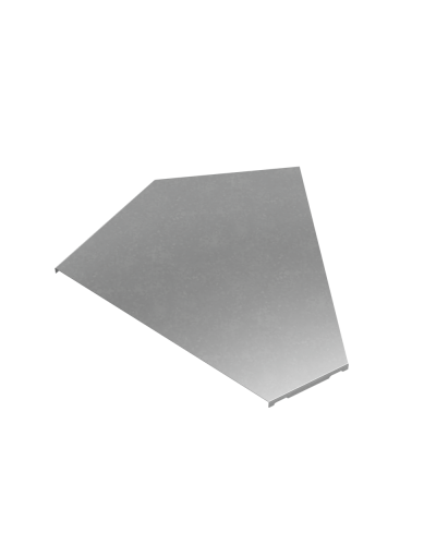 Крышка горизонтального угла 45 гр. 400 мм ПЛЮС HD85 КМ-профиль (KGLplus45-400 HD85) в Кемерово Аксессуары для лотков Pintop.ru