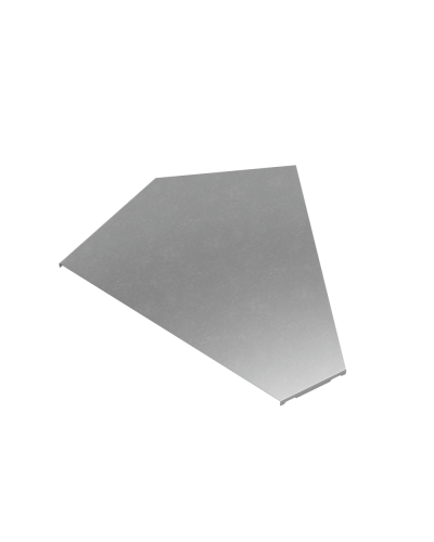 Крышка горизонтального угла 45 гр. 500 мм ПЛЮС INOX304 КМ-Профиль (KGLplus45-500 INOX304) в Кемерово Аксессуары для лотков Pintop.ru