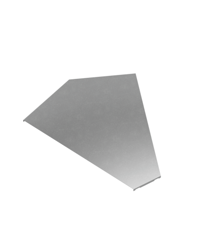 Крышка горизонтального угла 45 гр. 600 мм ПЛЮС INOX304 КМ-Профиль (KGLplus45-600 INOX304) в Кемерово Аксессуары для лотков Pintop.ru