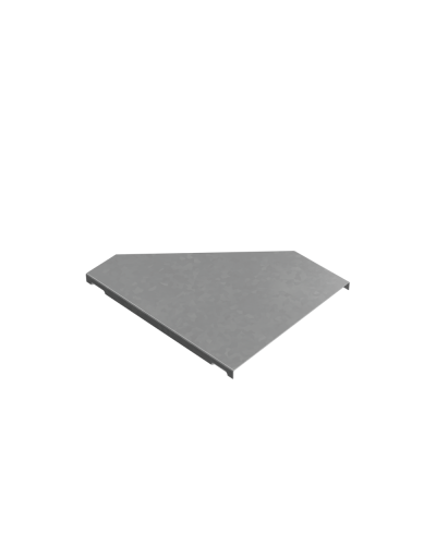 Крышка переходника левого 50-200 мм ПЛЮС INOX304 КМ-Профиль (KPDplus50-200-L INOX304) в Кемерово Аксессуары для лотков Pintop.ru