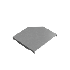 Крышка переходника левого 100-150 мм "ПЛЮС" INOX304 КМ-Профиль (KPDplus100-150-L INOX304)