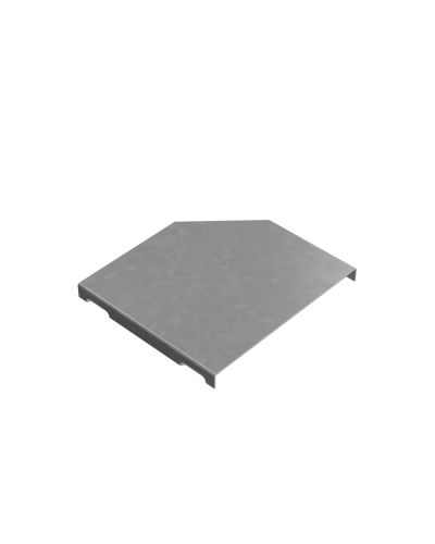 Крышка переходника левого 100-150 мм ПЛЮС INOX304 КМ-Профиль (KPDplus100-150-L INOX304) в Кемерово Аксессуары для лотков Pintop.ru