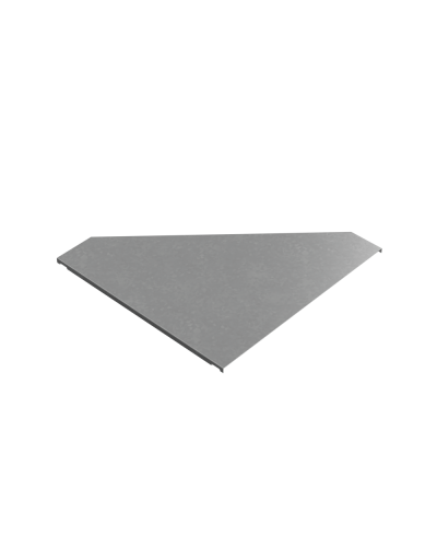 Крышка переходника левого 100-500 мм ПЛЮС INOX304 КМ-Профиль (KPDplus100-500-L INOX304) в Кемерово Аксессуары для лотков Pintop.ru