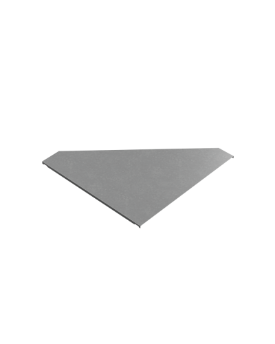 Крышка переходника левого 100-600 мм ПЛЮС INOX304 КМ-Профиль (KPDplus100-600-L INOX304) в Кемерово Аксессуары для лотков Pintop.ru