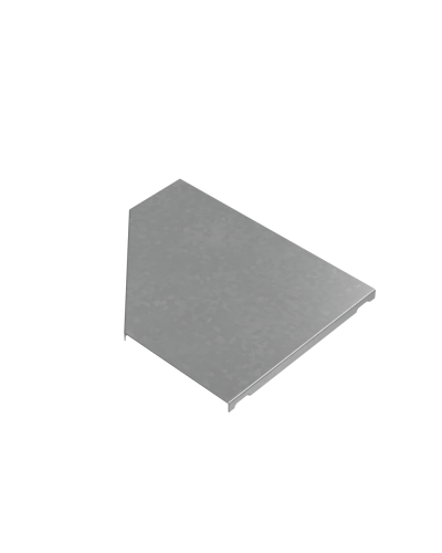 Крышка переходника левого 150-300 мм ПЛЮС INOX304 КМ-Профиль (KPDplus150-300-L INOX304) в Кемерово Аксессуары для лотков Pintop.ru