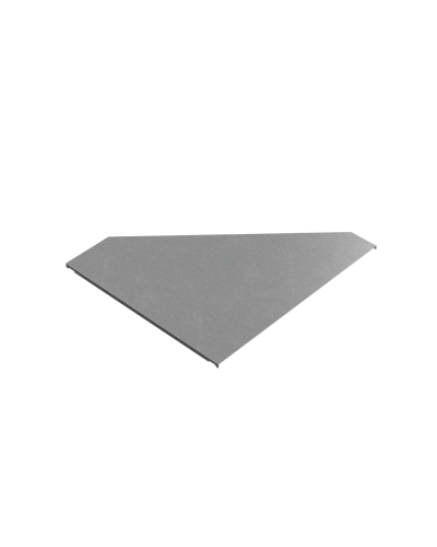 Крышка переходника левого 150-600 мм ПЛЮС INOX304 КМ-Профиль (KPDplus150-600-L INOX304) в Кемерово Аксессуары для лотков Pintop.ru