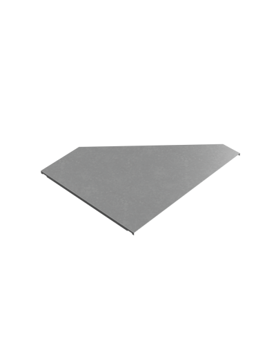 Крышка переходника левого 200-600 мм ПЛЮС INOX304 КМ-Профиль (KPDplus200-600-L INOX304) в Кемерово Аксессуары для лотков Pintop.ru