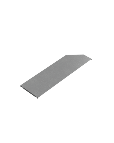 Крышка переходника левого 500-600 мм ПЛЮС INOX304 КМ-Профиль (KPDplus500-600-L INOX304) в Кемерово Аксессуары для лотков Pintop.ru