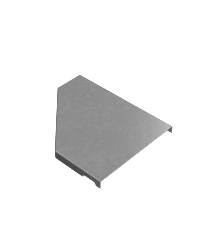 Крышка переходника правого 50-150 мм ПЛЮС INOX304 КМ-Профиль (KPDplus50-150-R INOX304) в Кемерово Аксессуары для лотков Pintop.ru