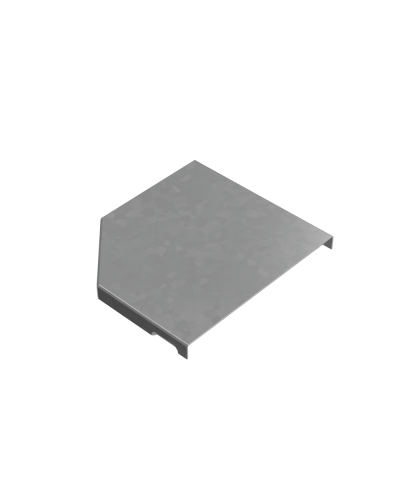 Крышка переходника правого 100-150 мм ПЛЮС INOX304 КМ-Профиль (KPDplus100-150-R INOX304) в Кемерово Аксессуары для лотков Pintop.ru