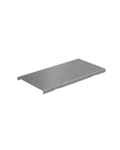 Крышка на вертикальный Т-ответвитель переходник 200-100 мм с разворотом трассы на 90 гр. ПЛЮС (нижняя часть меньше исходной) INOX304 КМ-Профиль (KTDPSplus90-200-100 INOX304) в Кемерово Аксессуары для лотков Pintop.ru