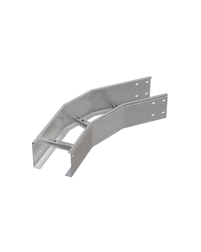 Угол лестничный горизонтальный 45 гр. 150х600х1,2 мм HD85 N КМ-профиль (LGL45-150-600-1.2 HD85 N) в Кемерово Аксессуары для лотков Pintop.ru