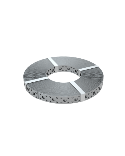 Перфорированная монтажная лента 20х1,0 мм (упак. 25 м) КМ-Профиль (PF1.0-20) в Кемерово Аксессуары для лотков Pintop.ru