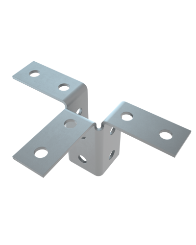 Пластина угловая тройная усиленная КМ-Профиль (3USG4) в Кемерово Аксессуары для лотков Pintop.ru