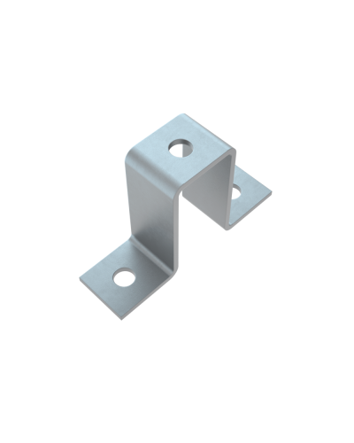 Прямоугольная скоба для двойного страт-профиля 41х82 мм HD КМ-Профиль (PS41-82 HD) в Кемерово Держатели, клипсы, скобы Pintop.ru