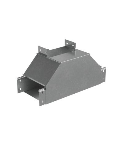 Т-отвод вертикальный 80х200 мм вверх c разворотом трассы на 90 гр. ПЛЮС HD КМ-Профиль (TDNplus90-80-200 HD) в Кемерово Аксессуары для лотков Pintop.ru