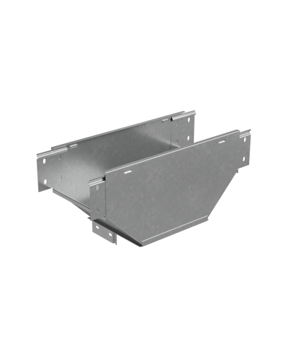 Т-отвод вертикальный 80х300 мм вниз c разворотом трассы на 90 гр. ПЛЮС КМ-Профиль (TDVplus90-80-300) в Кемерово Аксессуары для лотков Pintop.ru