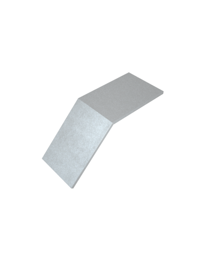 Крышка лестничного вертикального внешнего угла 45 гр. 500 мм INOX304 КМ-Профиль (KLVL45-500 INOX304) в Кемерово Аксессуары для лотков Pintop.ru