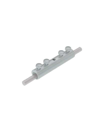 Четырехболтовой сквозной соединитель прутка Ø 5-10 мм CU КМ-Профиль (4SS-D5-10 CU) в Кемерово Крепеж Pintop.ru