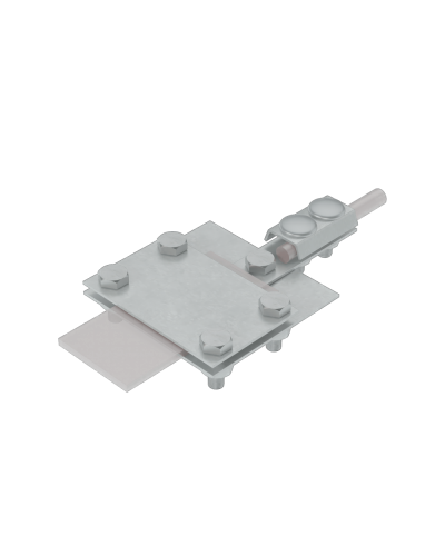 Универсальный контрольный соединитель полоса до 40 мм пруток Ø 5-8 мм INOX304 КМ-Профиль (UKS-B40-D5-8 INOX304) в Кемерово Аксессуары для лотков Pintop.ru