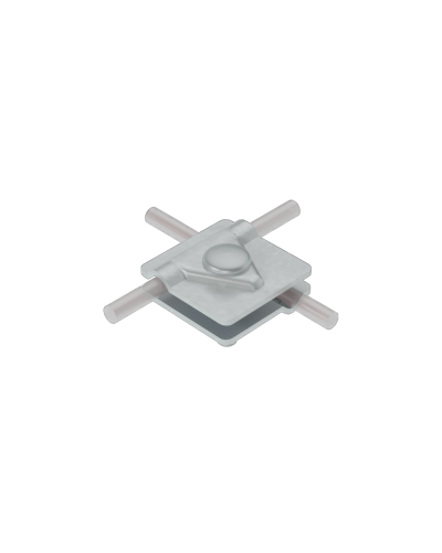 Универсальный соединитель для прутка Ø 5-10 мм с 2 пластинами 40х40 мм КМ-Профиль (2USM-D5-10) в Кемерово Аксессуары для лотков Pintop.ru