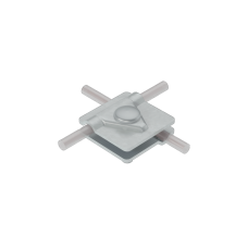 Универсальный соединитель для прутка Ø 5-10 мм с 2 пластинами 40х40 мм INOX304 КМ-Профиль (2USM-D5-10 INOX304)