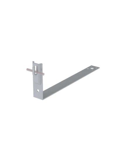 Черепичный держатель зажимной на обрешётку для прутка Ø 5-8 мм L430 мм H100 мм CU КМ-Профиль (CDZO-L430-D5-8 CU) в Кемерово Держатели, клипсы, скобы Pintop.ru