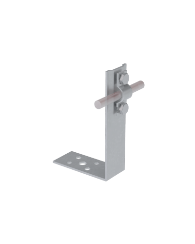 Угловой держатель болтовой для прутка Ø 5-10 мм H60 мм КМ-Профиль (UDB-H60-D5-10) в Кемерово Монтажные материалы Pintop.ru