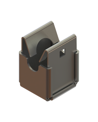 Держатель для прутка Ø 8 мм Быстрый монтаж INOX304 КМ-профиль (DBM-D8 INOX304) в Кемерово Аксессуары для лотков Pintop.ru