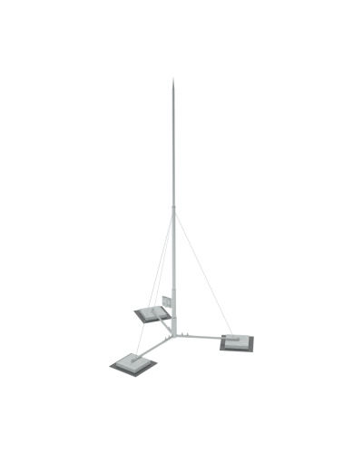 Вольностоящая молниеприемная мачта составная H6,1 м неразборное основание HD КМ-Профиль (TVMR-H6.1 HD) в Кемерово Монтажные материалы Pintop.ru