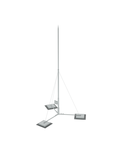 Вольностоящая молниеприемная мачта составная H12,1 м разборное основание HD КМ-Профиль (RTVMR-H12.1 HD) в Кемерово Монтажные материалы Pintop.ru