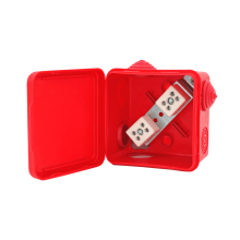 Коробка распределительная огнестойкая КРОПС-П3, IP54, габаритные размеры 80х80х50 мм, для кабелей сечением до 4 мм2, 3 клеммы КМ-Профиль (FRJB-KM-P3-4-03-КРОПС-IP54)