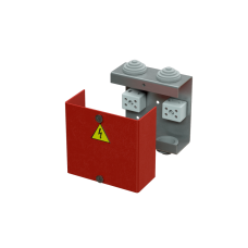 Коробка распределительная огнестойкая КРОПС, IP41, габаритные размеры 80х80х35 мм, для кабелей сечением до 4 мм2, 4 клеммы КМ-Профиль (FRJB-KM-ST1-4-04-КРОПС-IP41)