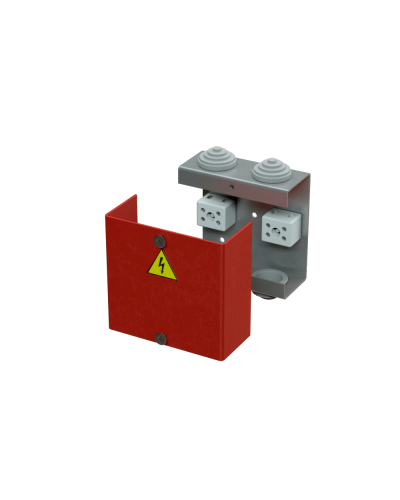 Коробка распределительная огнестойкая КРОПС, IP41, габаритные размеры 80х80х35 мм, для кабелей сечением до 4 мм2, 4 клеммы КМ-Профиль (FRJB-KM-ST1-4-04-КРОПС-IP41) в Кемерово Распределительные коробки Pintop.ru