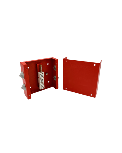 Коробка распределительная огнестойкая КРОПС, IP41, габаритные размеры 130х130х40 мм, для кабелей сечением до 2,5 мм2, 4 клеммы КМ-Профиль (FRJB-KM-ST2-2.5-04-КРОПС-IP41) в Кемерово Распределительные коробки Pintop.ru