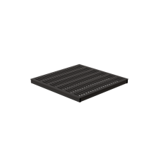 Перфорированная панель фальшпола 38/600/600 (перфорация 38%) RAL9005 КМ-профиль (PPF38-600-600-38 RAL9005)