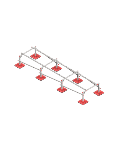 Опорная конструкция для установки оборудования TECHNORAPTOR FOOT 1000х4000 КМ-профиль (KM-TR-F-SSEI-1000-4000) в Кемерово Системы видеонаблюдения Pintop.ru