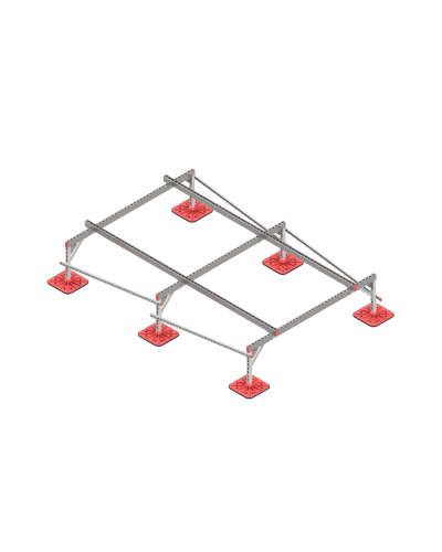 Опорная конструкция для установки оборудования TECHNORAPTOR FOOT 2000х3000 тип 1 КМ-профиль (KM-TR-F-SSEI-2000-3000-1) в Кемерово Системы видеонаблюдения Pintop.ru