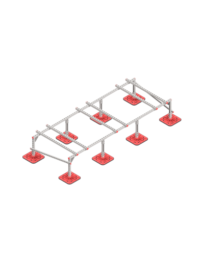 Опорная конструкция для установки оборудования TECHNORAPTOR FOOT 3000х1200 тип 1 КМ-профиль (KM-TR-F-SSEI-3000-1200-1) в Кемерово Системы видеонаблюдения Pintop.ru