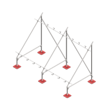 Опорная конструкция для установки нескольких солнечных панелей/коллекторов TECHNORAPTOR FOOT КМ-профиль (KM-TR-F-SSfMMPI-C)