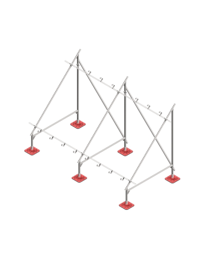 Опорная конструкция для установки нескольких солнечных панелей/коллекторов TECHNORAPTOR FOOT HD КМ-профиль (KM-TR-F-SSfMMPI-C HD) в Кемерово Системы видеонаблюдения Pintop.ru