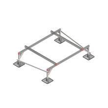 Опорная конструкция для установки оборудования TECHNORAPTOR STEELFOOT 2000х1500 тип 2 КМ-профиль (KM-TR-STF-SSEI-2000-1500-2)