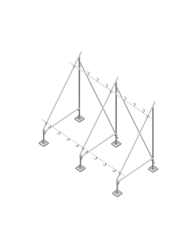Опорная конструкция для установки нескольких солнечных панелей/коллекторов TECHNORAPTOR STEELFOOT HD КМ-профиль (KM-TR-STF-SSfMMPI-C HD) в Кемерово Системы видеонаблюдения Pintop.ru